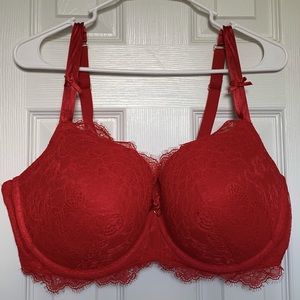 Cacique red lace boost bra 42DDD